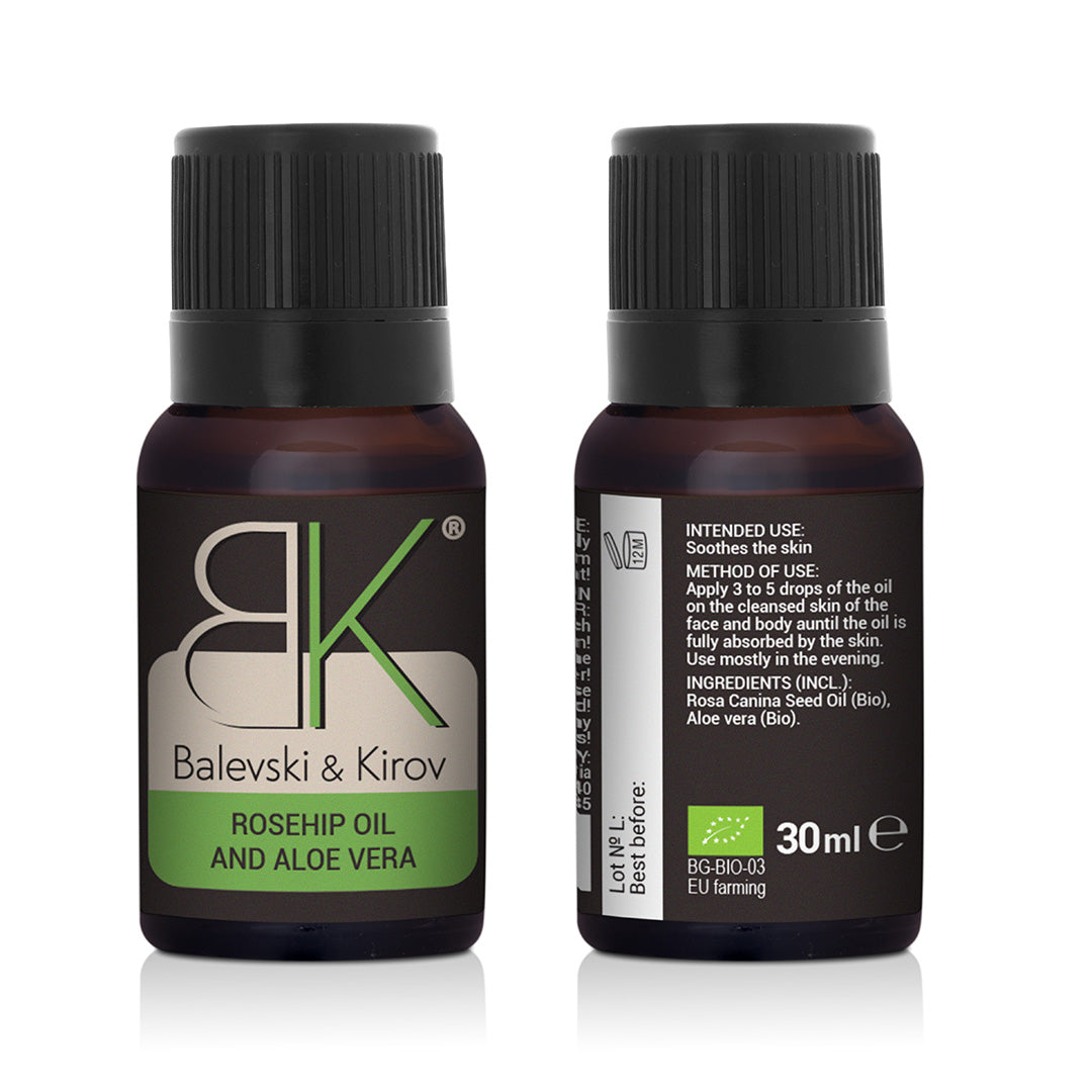 Studená lisovaná olej z šípky s Aloe vera - Biologický produkt