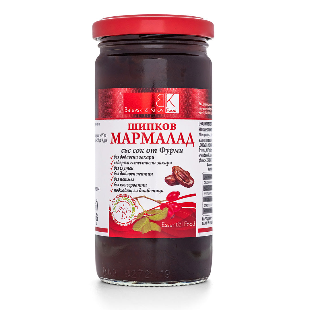 3 броя Шипков мармалад със сок от фурма без захар  - 100% биологична шипка