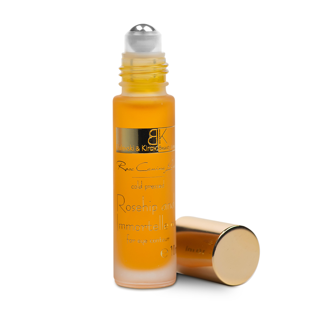 Studená lisovaná šípková olej s nezmarom roll-on 10 ml pre očný kontúr - Bio produkt