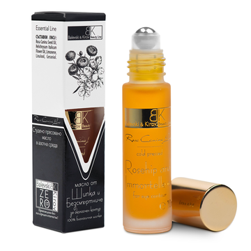 Studená lisovaná šípková olej s nezmarom roll-on 10 ml pre očný kontúr - Bio produkt