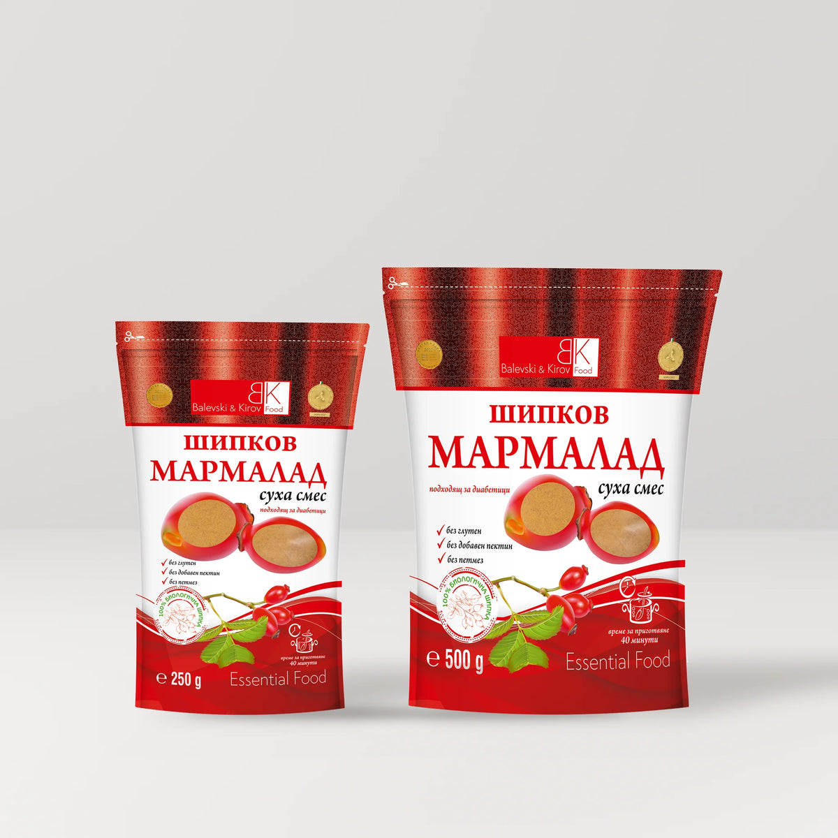 Шипков мармалад, суха смес: опаковка