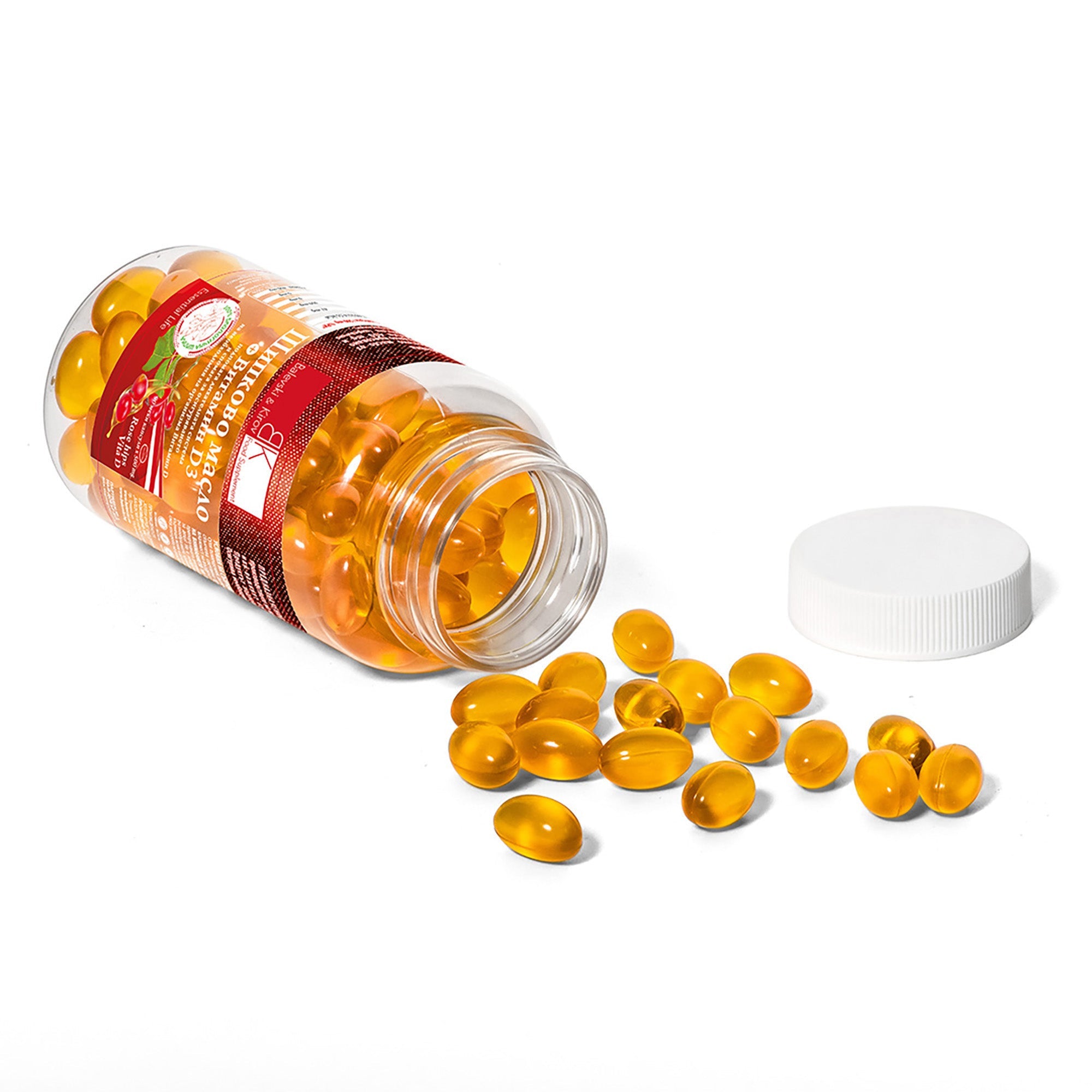 Šípkové Vita D – Studená lisovaný olej zo šípkových semien s Vitamínom D3