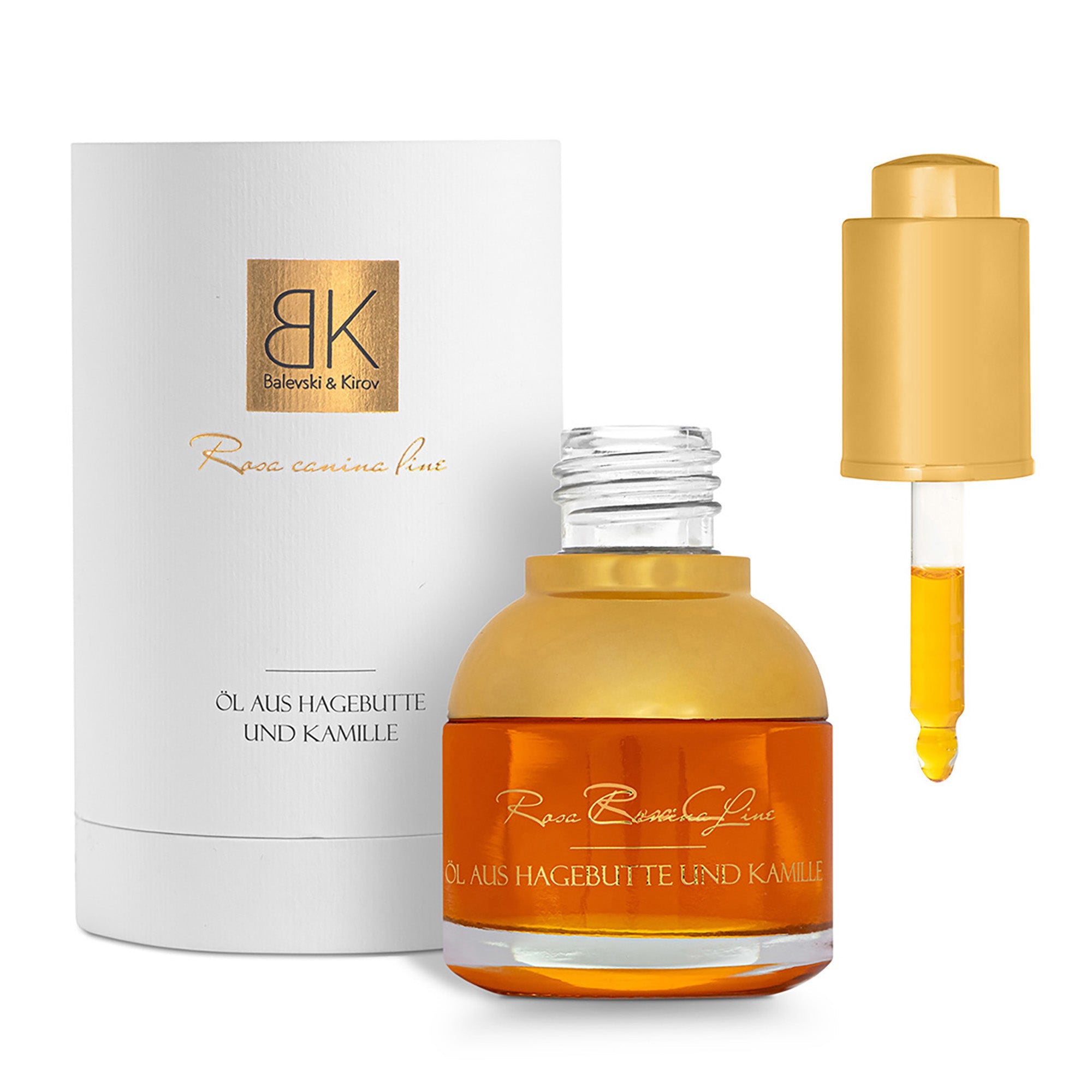 Studená lisované bio olej z šípky s olejom z rímskej harmančeky Premium - 30 ml