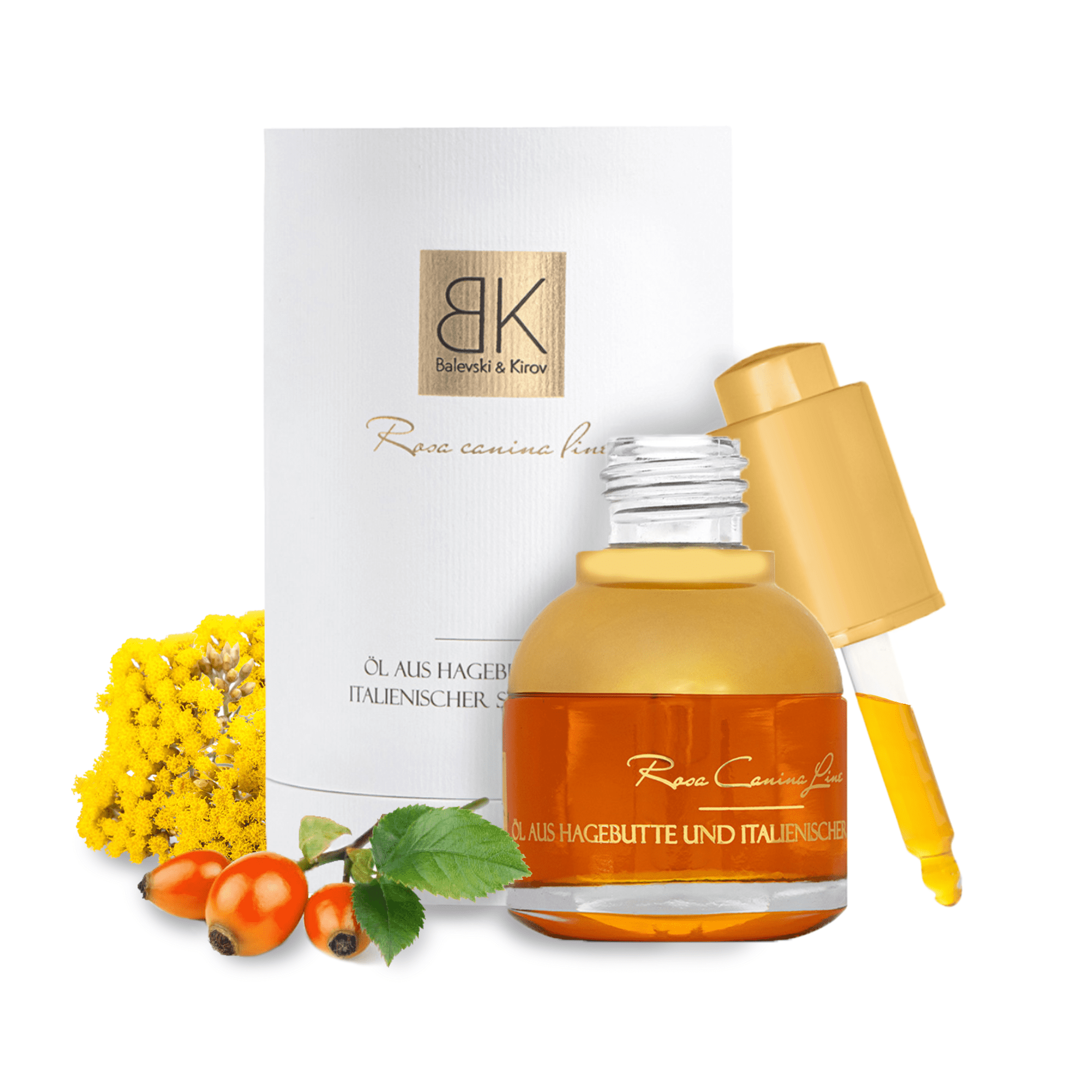 Studená lisované bio olej z šípky s olejom z nezmaru Premium - 30 ml